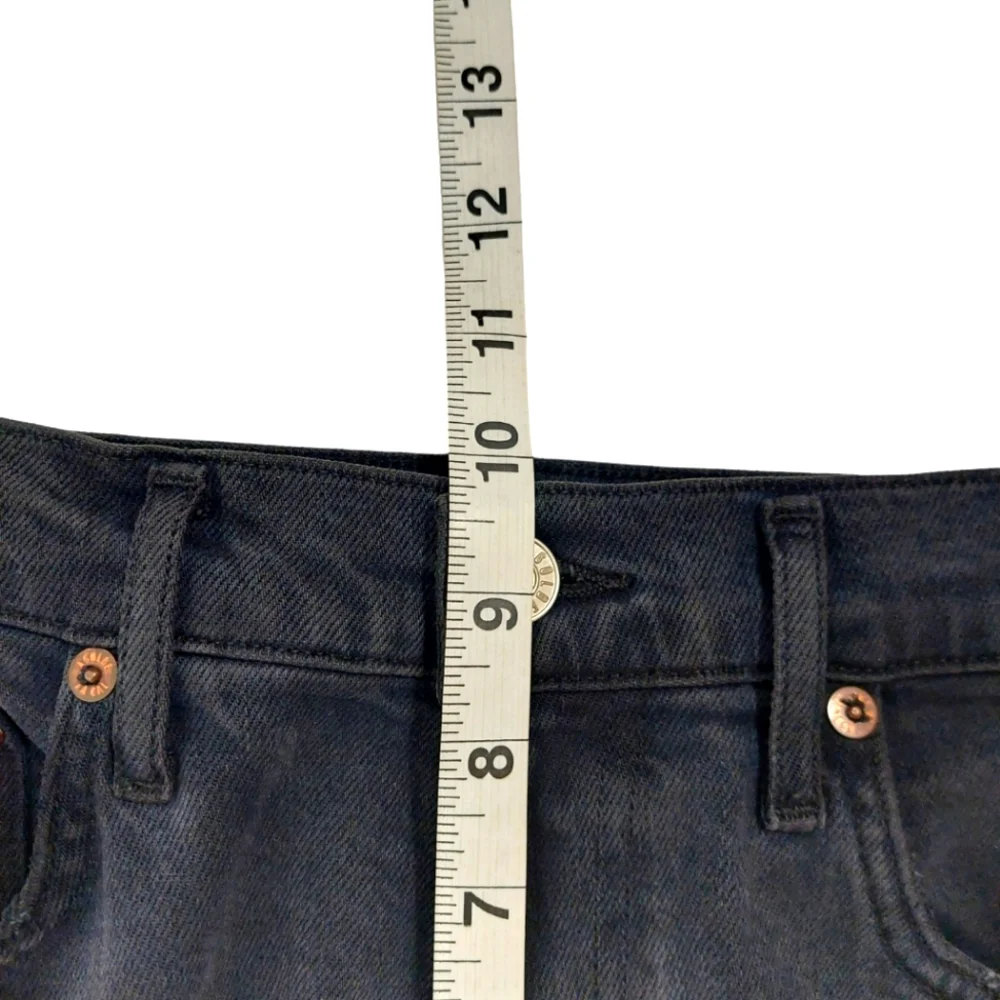 Agolde Black Mid Rise Toni in Montage Stretch Jeans